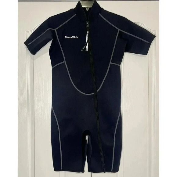 Sea Skin Wetsuit Unisex Black Neoprene Size Adult Medium New Without Tags - Picture 1 of 7